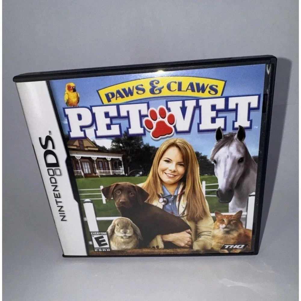 Paws & Claws: Pet Vet - Nintendo DS Includes Case And Manual *tested Works Well